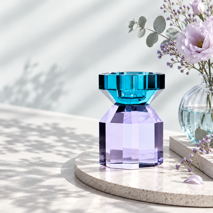 Iris Candle Holder - Teal