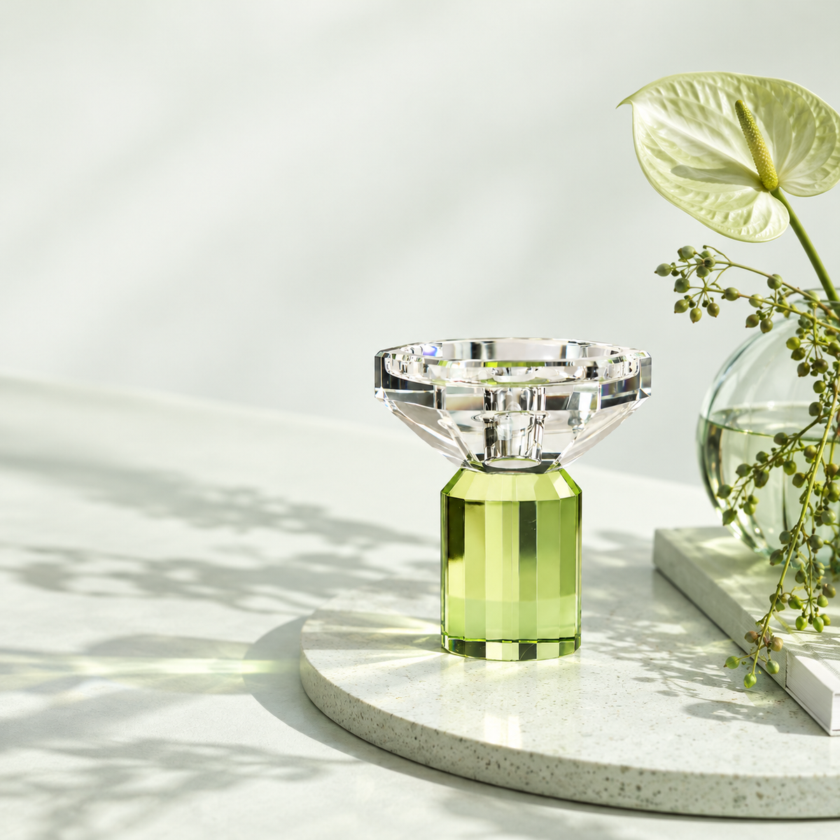 Iris Candle Holder - Lime
