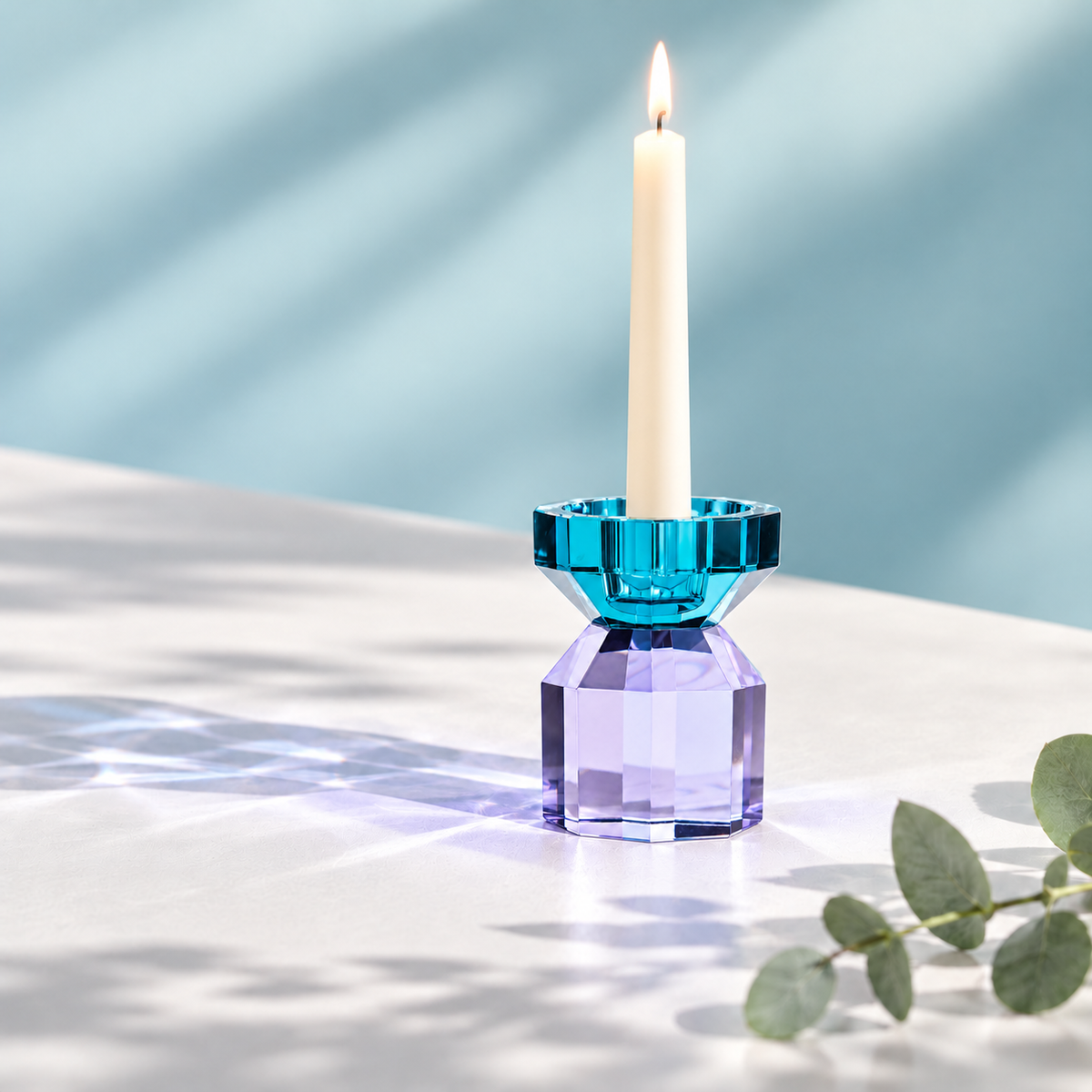 Iris Candle Holder - Teal