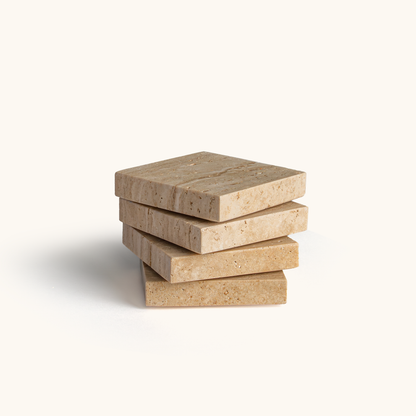 Travertine Coasters - Set of 4
