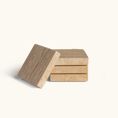 Travertine Coasters - Set of 4