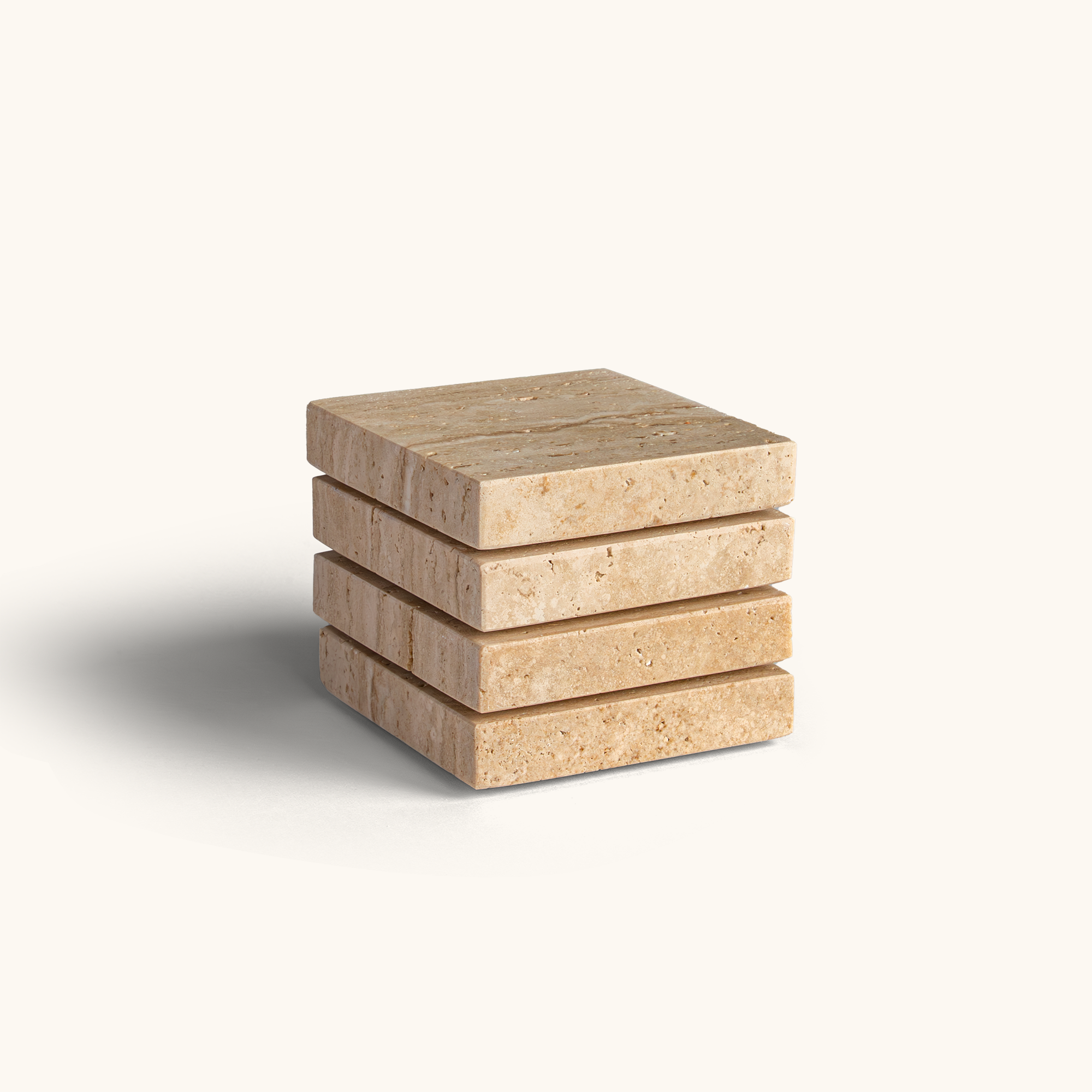 Travertine Coasters - Set of 4