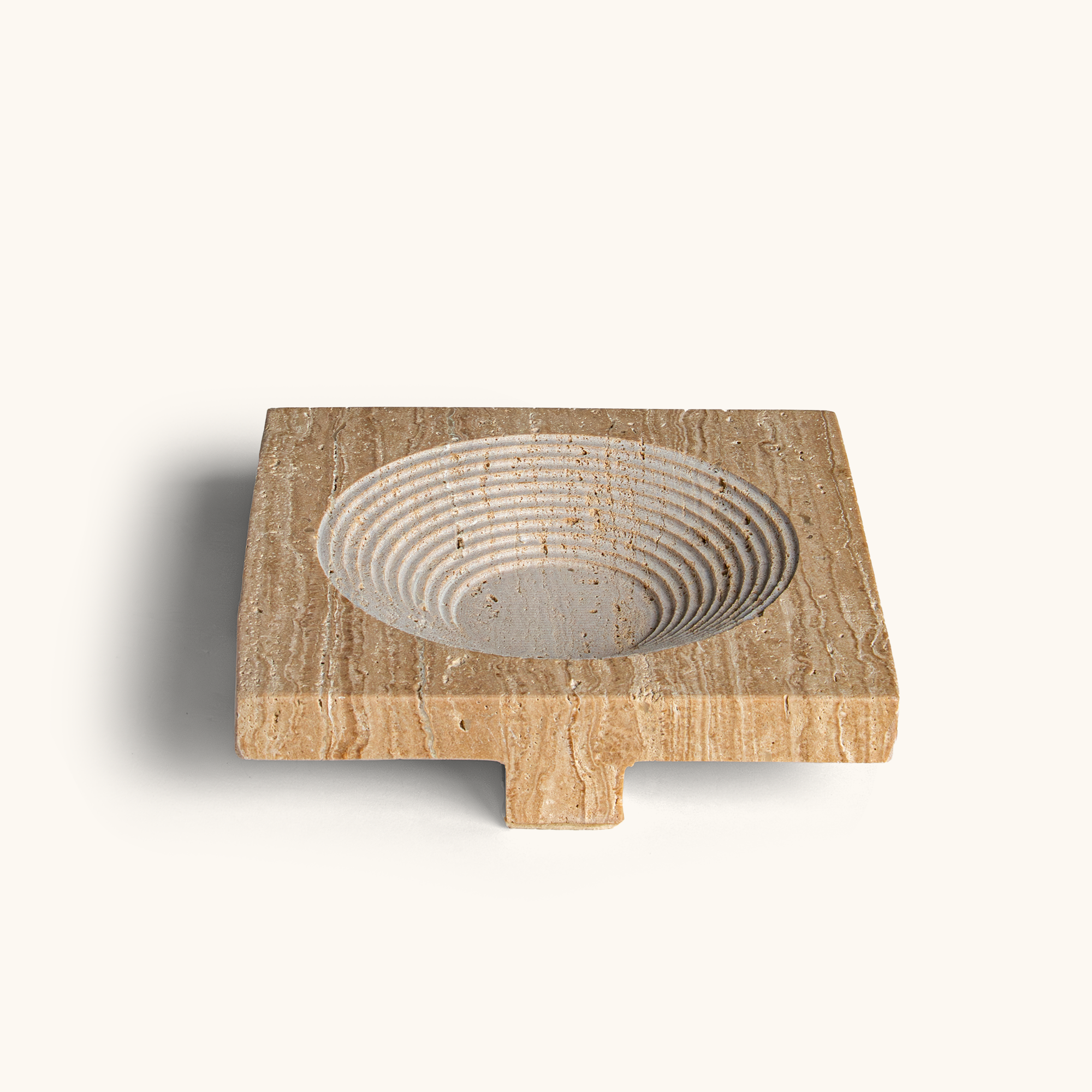 Roman Travertine Bowl (Squared)