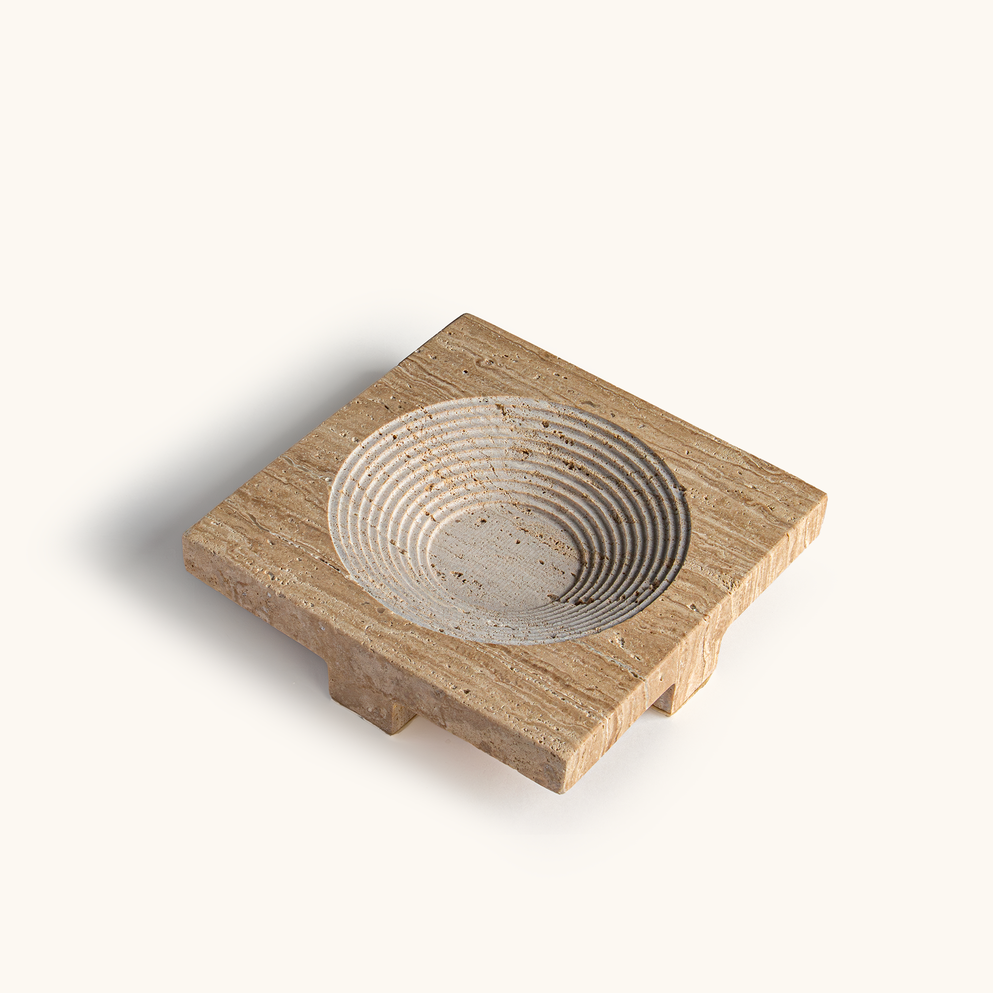 Roman Travertine Bowl (Squared)