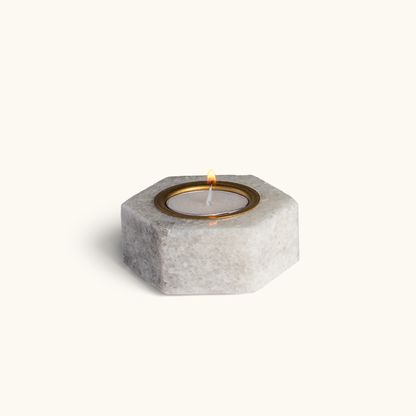 Hexagon Marble Tealight Holders