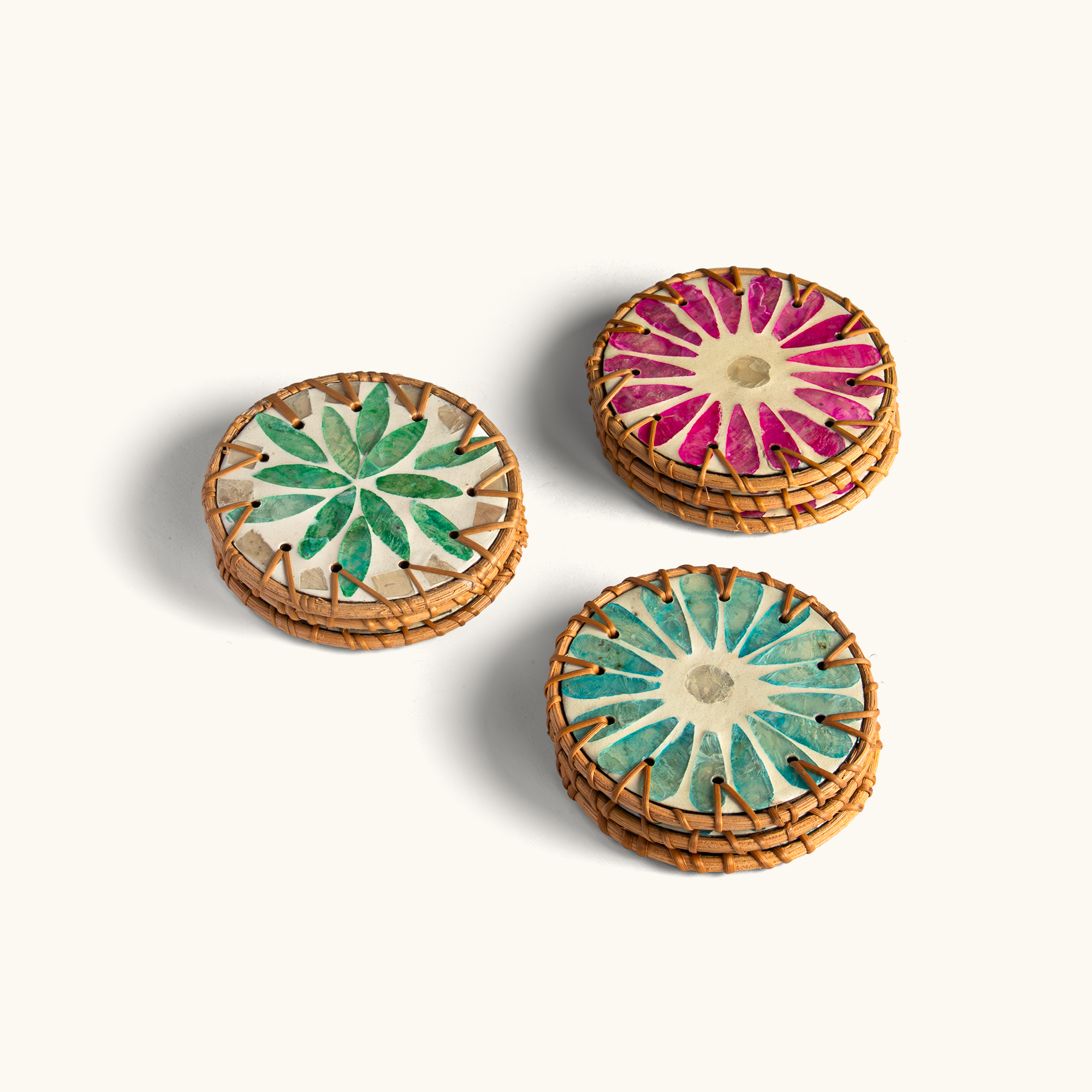 Mother of Pearl Coasters - set of 3