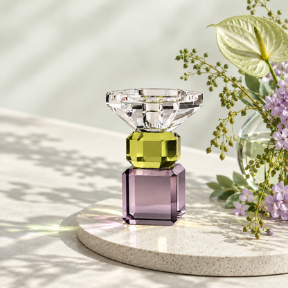 Iris Candle Holder - Dusty Mauve