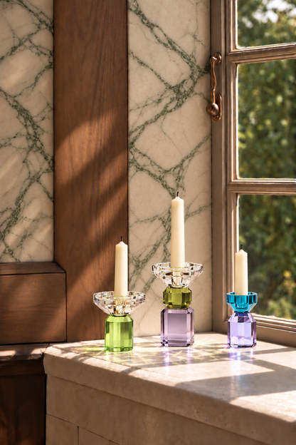 Iris Candle Holder - Dusty Mauve