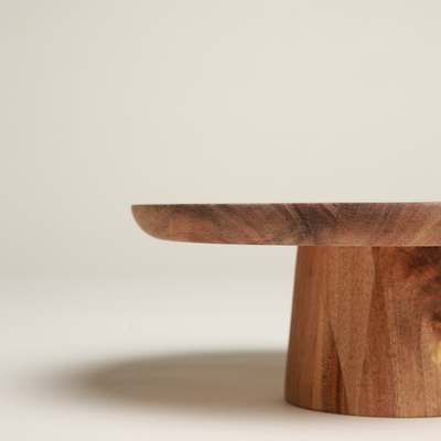 Acacia Cake Stand 8"